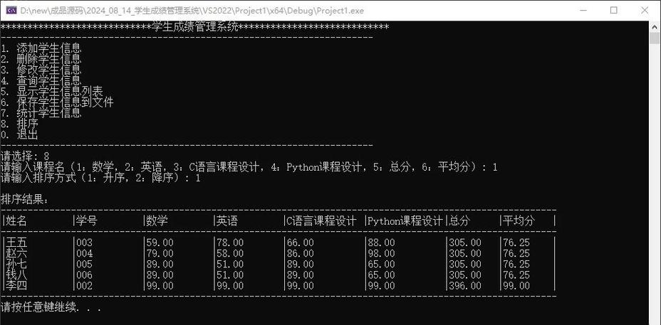 c语言输入学生成绩并显示