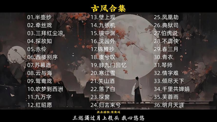 男声古风歌曲有哪些好听的