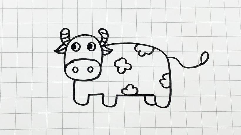 牛气冲天的画法大全图片