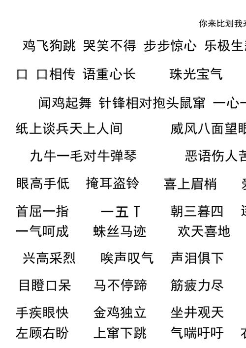 《你比划我猜》成语
