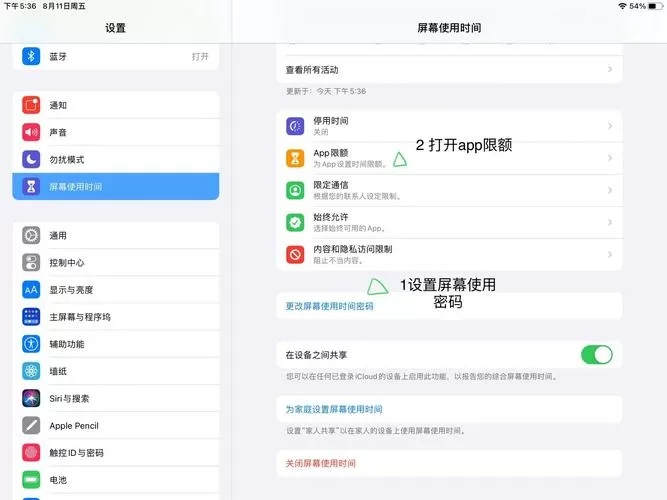 苹果平板怎么设置儿童锁