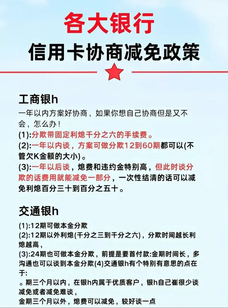 信用卡有没有特殊情况下的减免政策